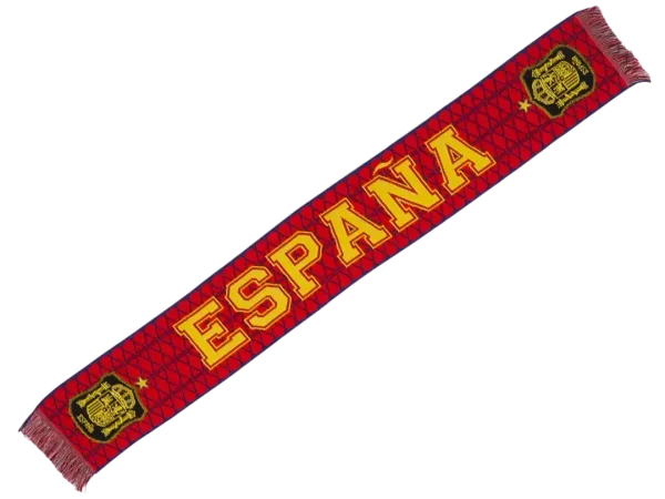 bufanda de fÚtbol de espaÑa roja y azul