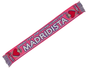 bufanda de fÚtbol madridista gracias papÁ