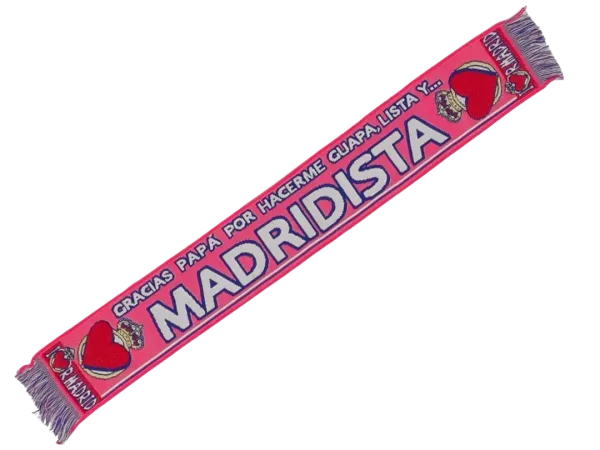 bufanda de fÚtbol madridista gracias papÁ