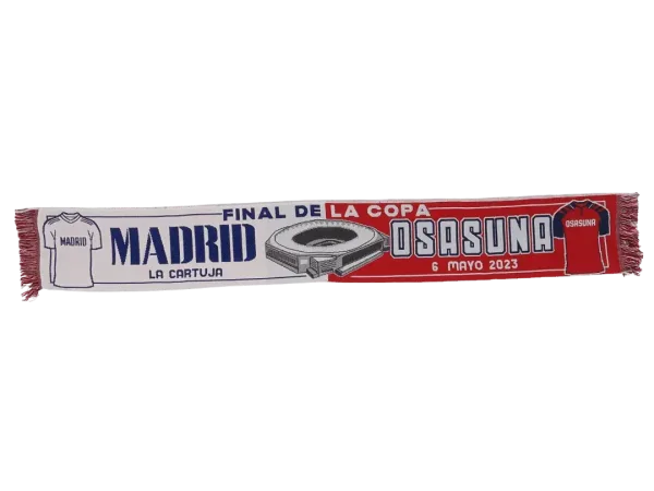 bufanda de fÚtbol final de copa madrid osasuna