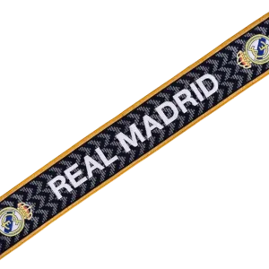 bufanda telar del real madrid negra