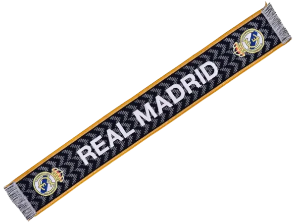 bufanda telar del real madrid negra